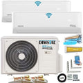 Climatizzazione MultiSplit Quick-Connect ECO Smart Inverter 2 × 9000 BTU / 2 × 2,6 kW – Ultra silenziosa, Self Clean, Wi-Fi/app, Super Ionizer, Follow Me, riscaldamento, tubazioni incluse