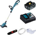 Makita DUR181Z Tagliabordi a batteria 18 V + batteria BL1850B 5,0 Ah + caricabatterie DC18RC