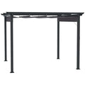 Outsunny Pergola 2,95 × 2,95 m con tetto scorrevole – Grigio