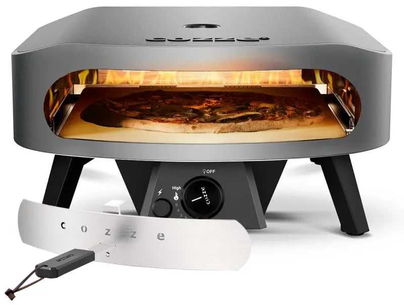 COZZE Forno a gas per pizza CLASSIC 42,5 cm (17 pollici) – Potente forno da esterno con scudo termico per risultati croccanti