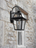 Harrow Applique da parete nera – Lampada LED moderna per interni ed esterni
