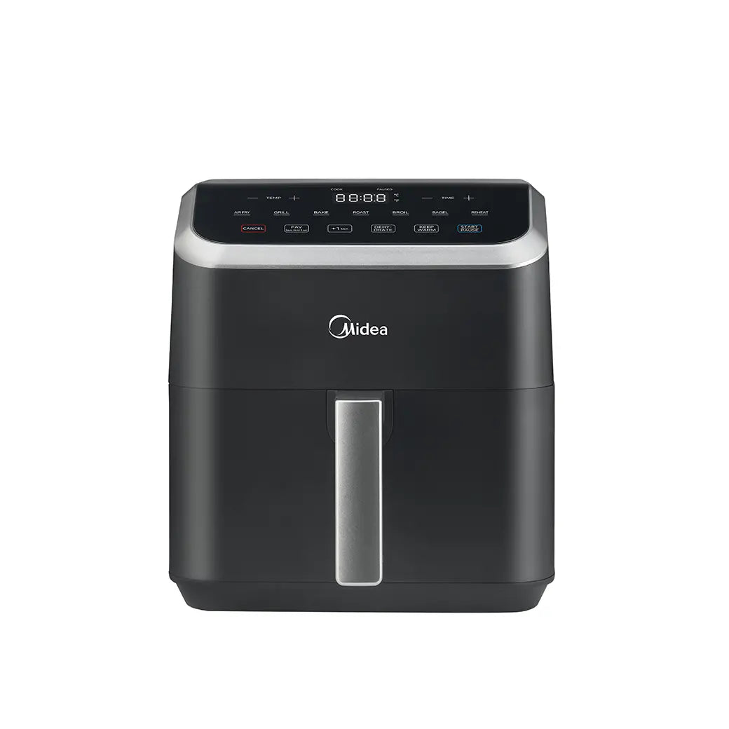 Midea HeatXpress™ Airfryer Forno 5,5 QT 9 in 1 – Friggitrice ad aria compatta, 9 funzioni, cottura rapida e a basso contenuto di grassi, nera