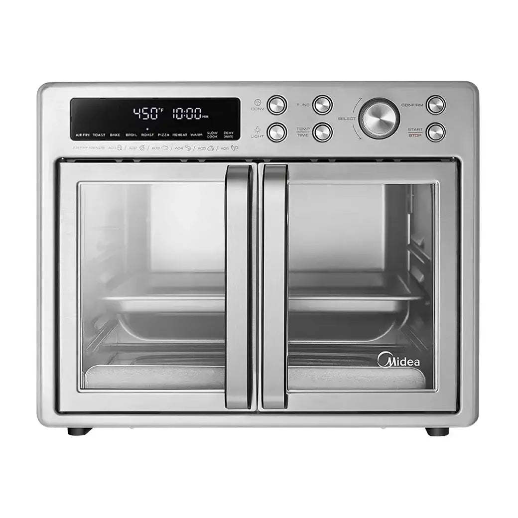Midea Flexify™ French Door Airfryer Forno – Friggitrice ad aria multifunzione a doppia porta, grande capacità, 10 in 1, nera