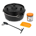 Dutch Oven FT4.5 Kit di avviamento – Pentola in ghisa 4 L per cucina all'aperto, barbecue e campeggio