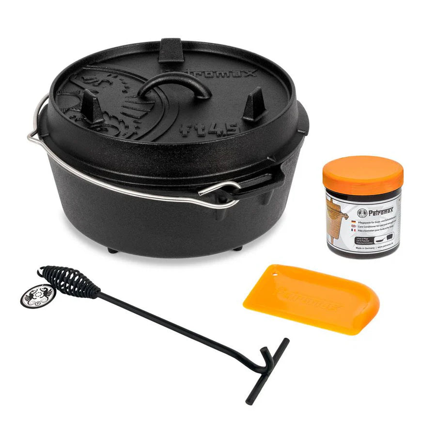 Dutch Oven FT4.5 Kit di avviamento – Pentola in ghisa 4 L per cucina all'aperto, barbecue e campeggio