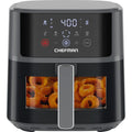 Chefman TurboFry® Touch Easy-View Airfryer 6 qt – Friggitrice ad aria digitale con finestra di visualizzazione, nera