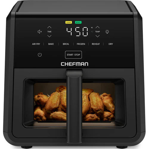 Chefman TurboFry Airfryer 9 qt – Grande friggitrice ad aria, nera