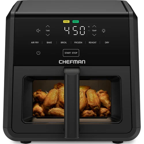 Chefman TurboFry Airfryer 9 qt – Friggitrice grande senza olio, nera