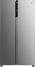 Beko GNO5322WDXPN Frigorifero americano Side-by-Side 532 L – 347 L frigorifero, 185 L congelatore, display multifunzione, NoFrost, dispenser acqua, inox