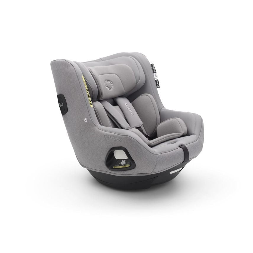 Bugaboo Owl by Nuna Seggiolino auto ISOFIX girevole 360° – Dalla nascita a 4 anni, 0–18 kg, gruppo 0+/1, scocca rinforzata, protezione laterale, grigio