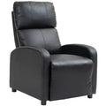 HOMCOM Poltrona relax TV con funzione reclinabile e imbottitura spessa