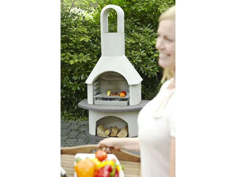 buschbeck Camino barbecue Alicante – Giardino, griglia regolabile su 3 altezze, finitura quarzo