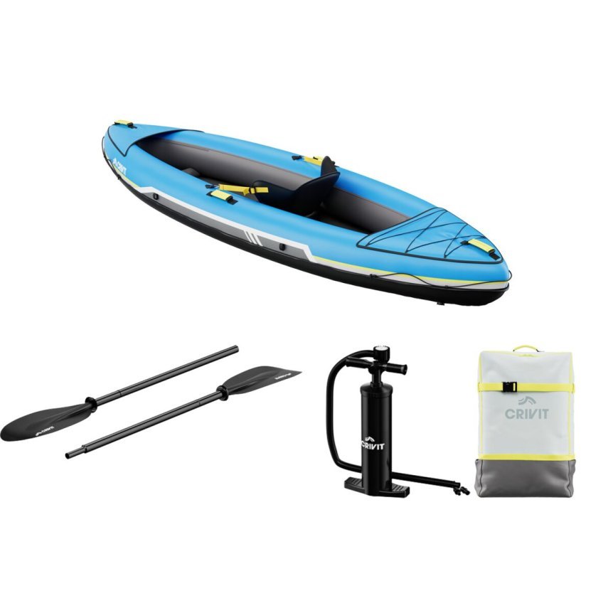 CRIVIT Kayak gonfiabile Touring monoposto – Articolo di seconda scelta, ottime condizioni