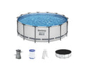 Steel Pro MAX Kit piscina tubolare completo con pompa filtrante Ø 427 × 122 cm