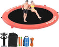 Dock gonfiabile – Piattaforma galleggiante 2,44 m con portabicchieri, amaca acquatica e isola relax