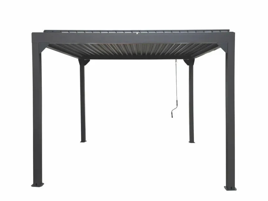 Metalcraft Pergola 3 × 3 m con tetto a lamelle regolabile manualmente, antracite