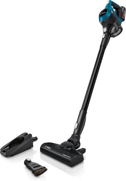 Bosch Unlimited Serie 6 BKS6111P Aspirapolvere senza fili – Senza sacco, leggero, filtro igienico, forte aspirazione, lunga autonomia