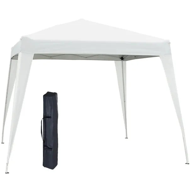 Outsunny Gazebo pieghevole / tenda per eventi con protezione UV, bianca