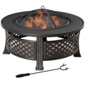 Outsunny Braciere barbecue 2-in-1 – Effetto bronzo