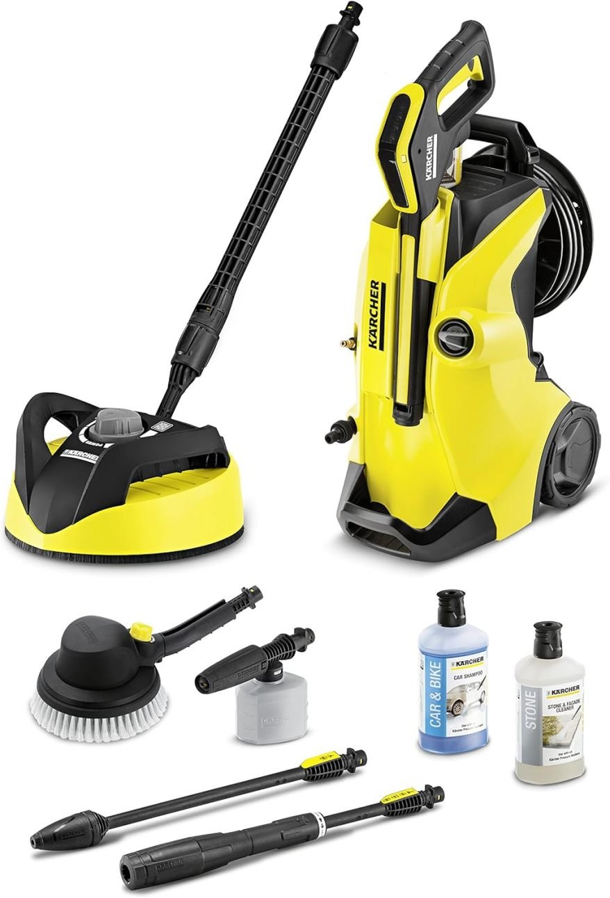 Kärcher K 4 Premium Full Control Car & Home Idropulitrice – 20-130 bar, 420 l/h, kit completo con accessori per auto