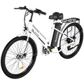 Bicicletta elettrica EVERCROSS EK8S 26″ – motore 250 W, batteria 12 Ah, autonomia fino a 90 km, bianca