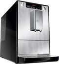 Melitta Solo Macchina da caffè automatica compatta – Erogatore regolabile in altezza, serbatoio rimovibile, espresso e caffè crema, argento