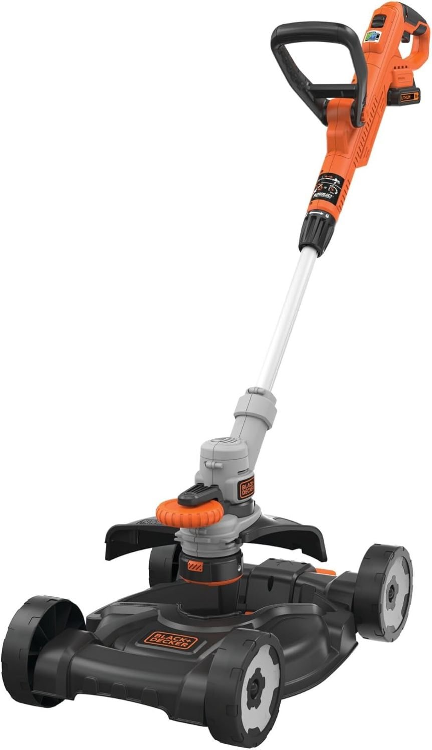 BLACK+DECKER Kit tagliabordi 3 in 1 STC1820CM – Utensile a batteria versatile per un giardino impeccabile