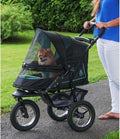 No-Zip NV Passeggino per gatto/cane – Ingresso senza cerniera, chiusura con una mano, pneumatici in gel, cuscino in peluche e protezione meteo inclusi, 3 colori