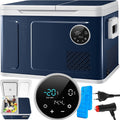 KESSER Frigo portatile a compressore 2 in 1 doppia zona refrigerazione/congelamento – 2 accumulatori di freddo, comandi touch LED, fino a -20 °C, 12/24 V e 230 V, campeggio/auto/camion