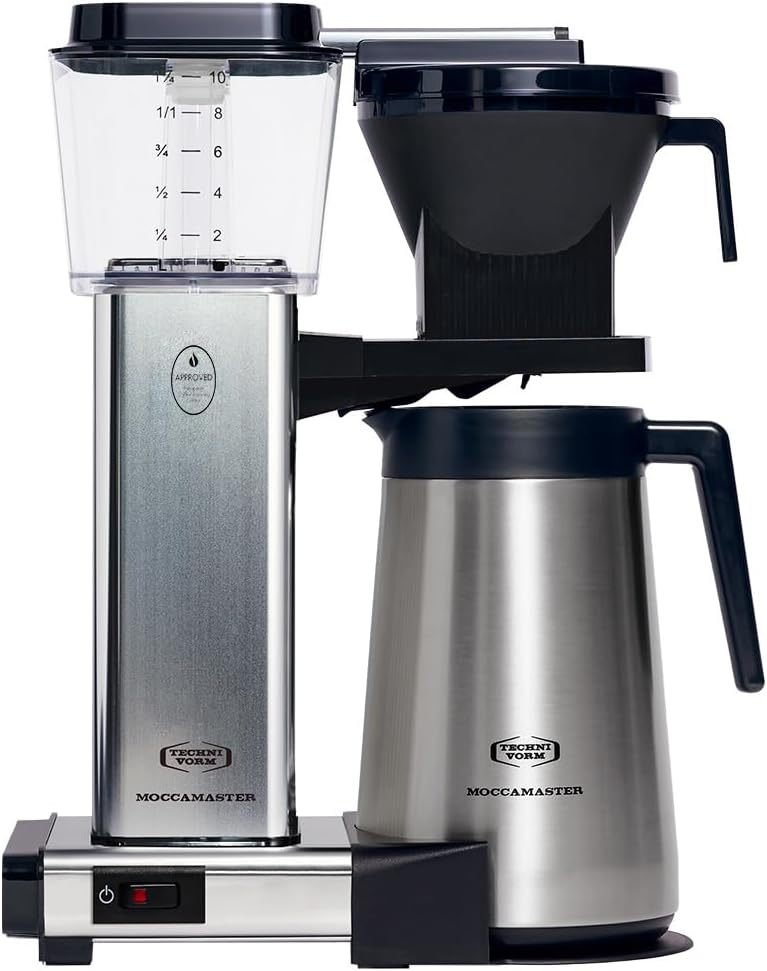 Moccamaster KBGT Macchina da caffè filtro con caraffa termica – Bianco sporco, 1,25 L
