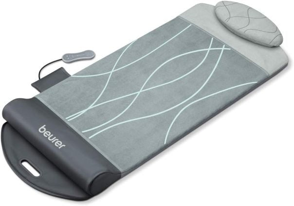 Beurer MG 280 Tappetino yoga e stretching – Allungamento muscolare e relax, massaggio collo/spalle/schiena, pieghevole, grigio