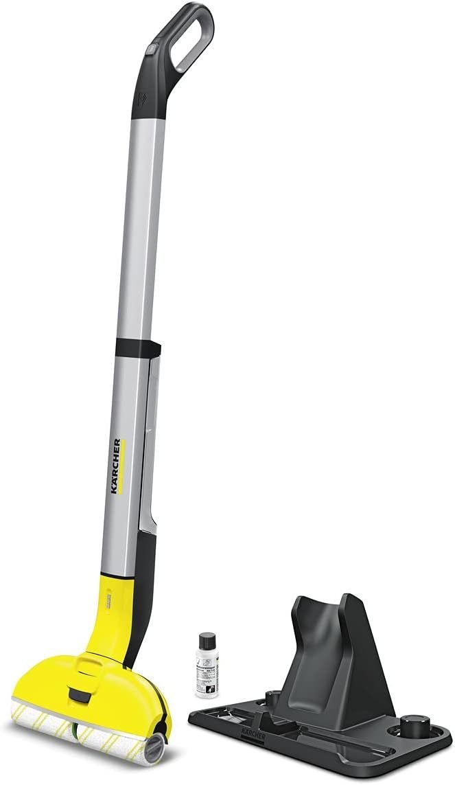 Kärcher EWM 2 Lavapavimenti elettrico a batteria – 2 rulli in microfibra rotanti, autonomia circa 20 min, fino a circa 60 m² per carica, bianco
