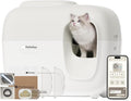 PetSnowy Lettiera autopulente per gatti con controllo odori TiO2, app, confezionamento automatico, per gatti grandi e famiglie con più gatti 1,5-9 kg, capacità max 83 L, edizione Premium 2025