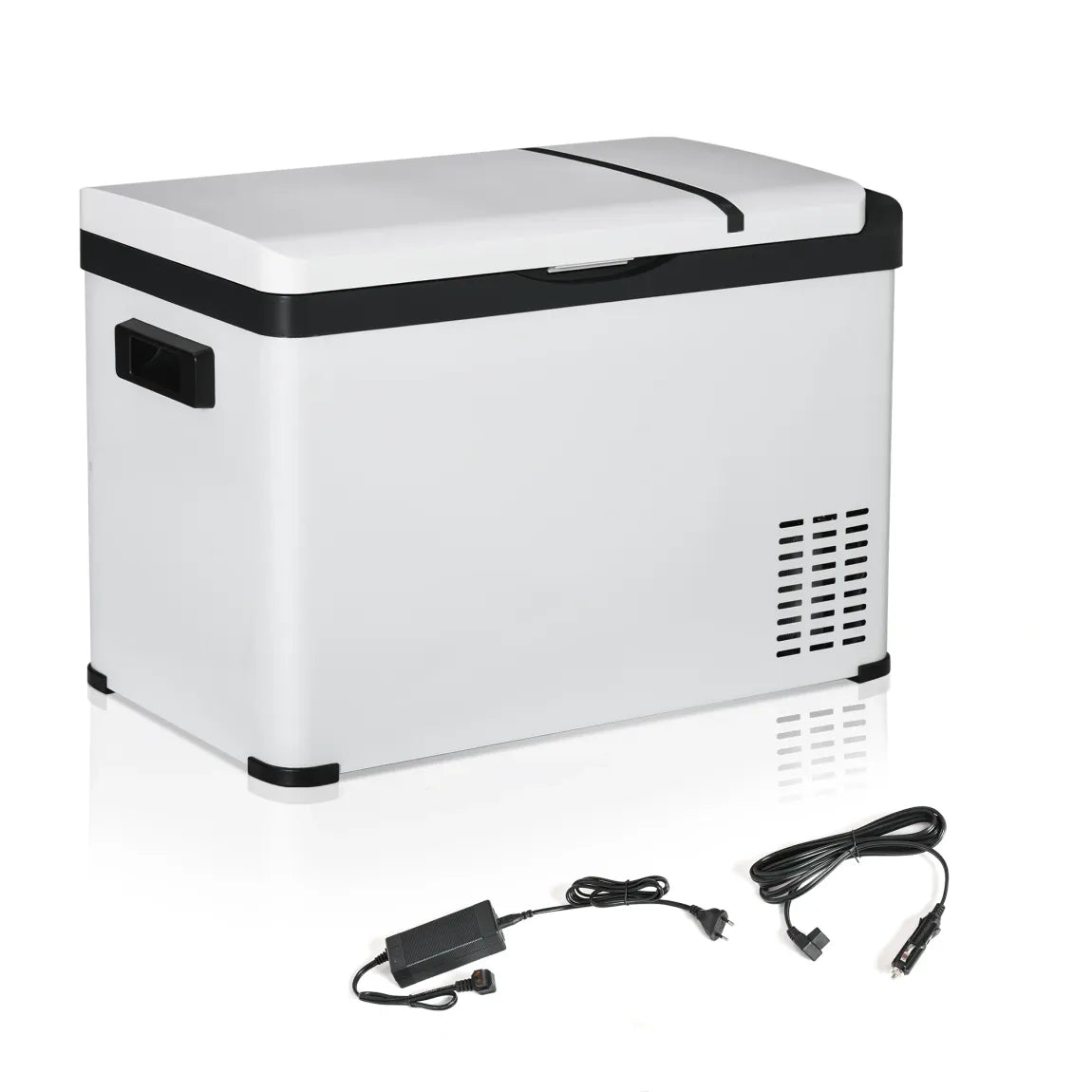 Outsunny Frigorifero da auto a compressore – Display LCD, protezione batteria, bianco