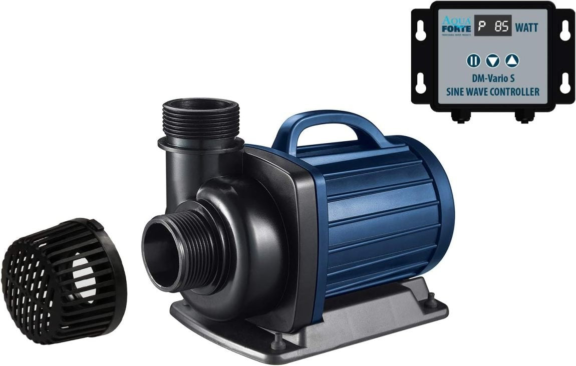 AquaForte DM-22.000 Vario S Pompa per filtrazione/laghetto – 70–200 W, prevalenza 7,5 m, regolabile con controller esterno, ideale per ruscello/cascata
