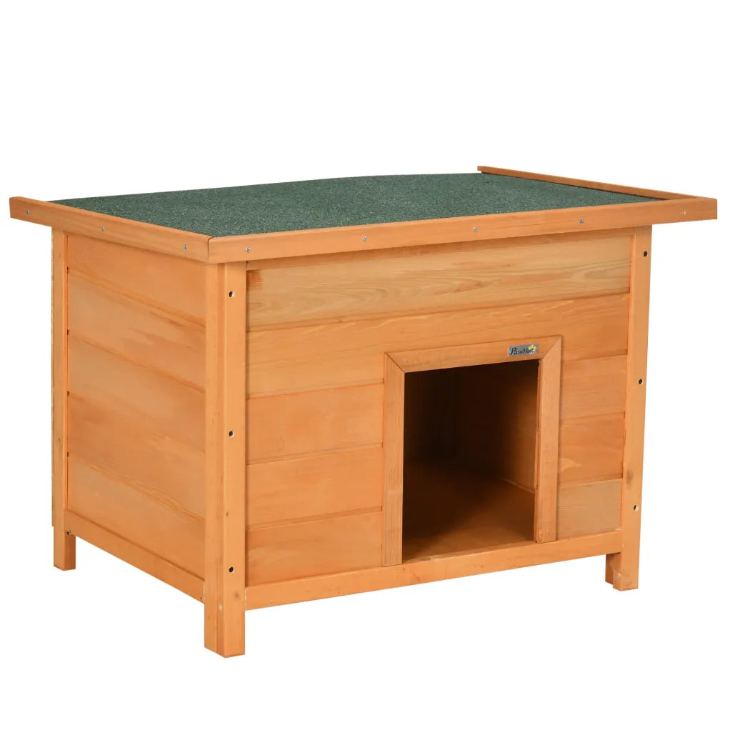 PawHut Cuccia per cani stile chalet in abete – Tetto apribile