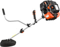 FUXTEC FX-4MS131 Decespugliatore a benzina – Motore 4 tempi, diametro 320 mm, impugnatura doppia ergonomica, arresto di emergenza, leggero, imbracatura pro/lama/filo inclusi