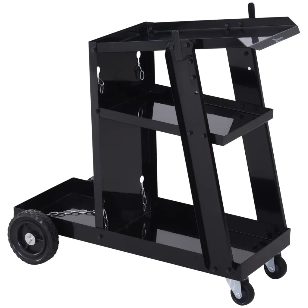 Durhand Carrello per saldatura/carrello da officina su ruote – 3 livelli