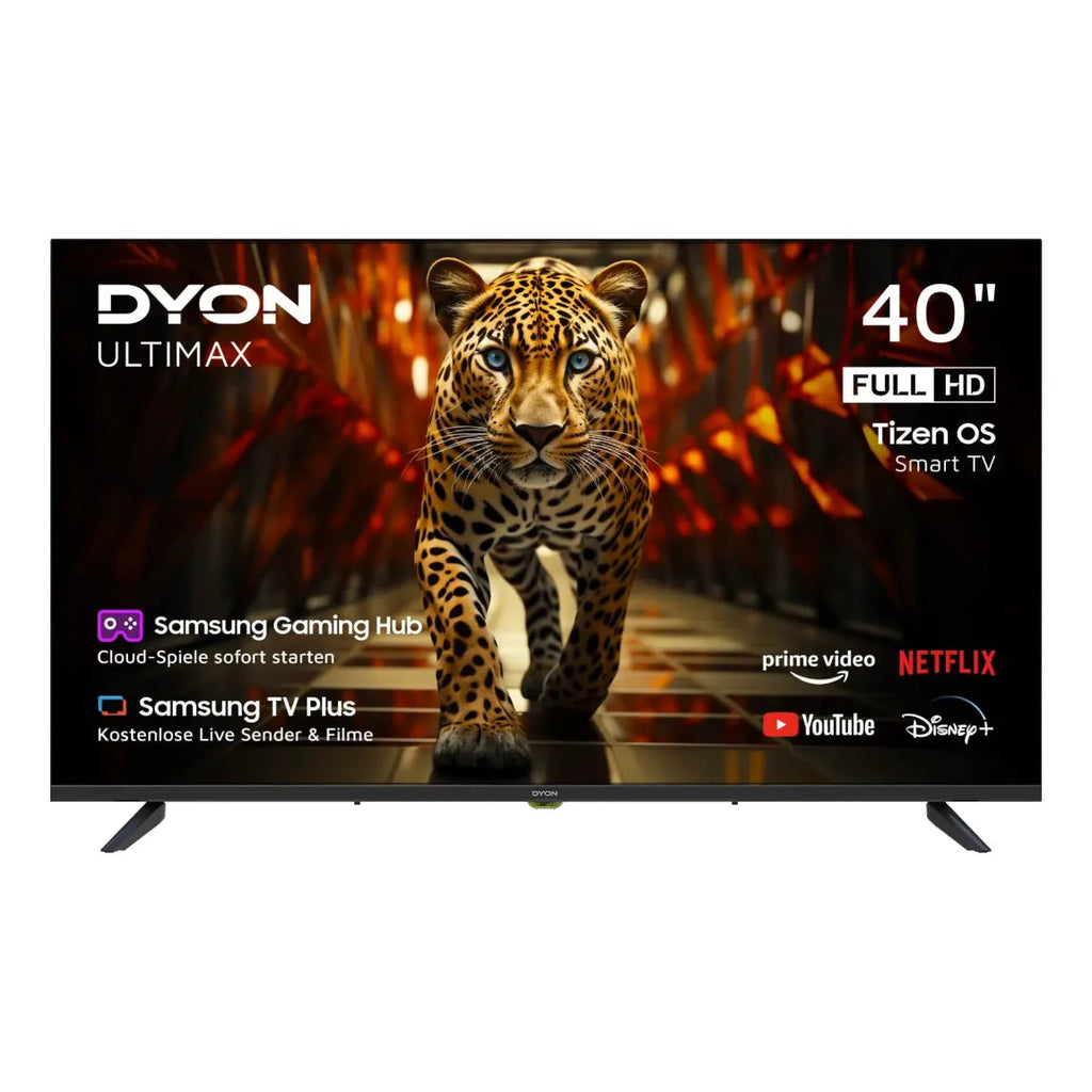 DYON ULTIMAX 40F-TI Smart TV 40" Full HD con sistema operativo Tizen - Triplo sintonizzatore DVB-C/S2/T2, Smart & Gaming Hub, Prime Video, Netflix, Disney+