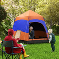 Outsunny Tenda da campeggio Quick-Up per 4-6 persone, doppio telo, esterno