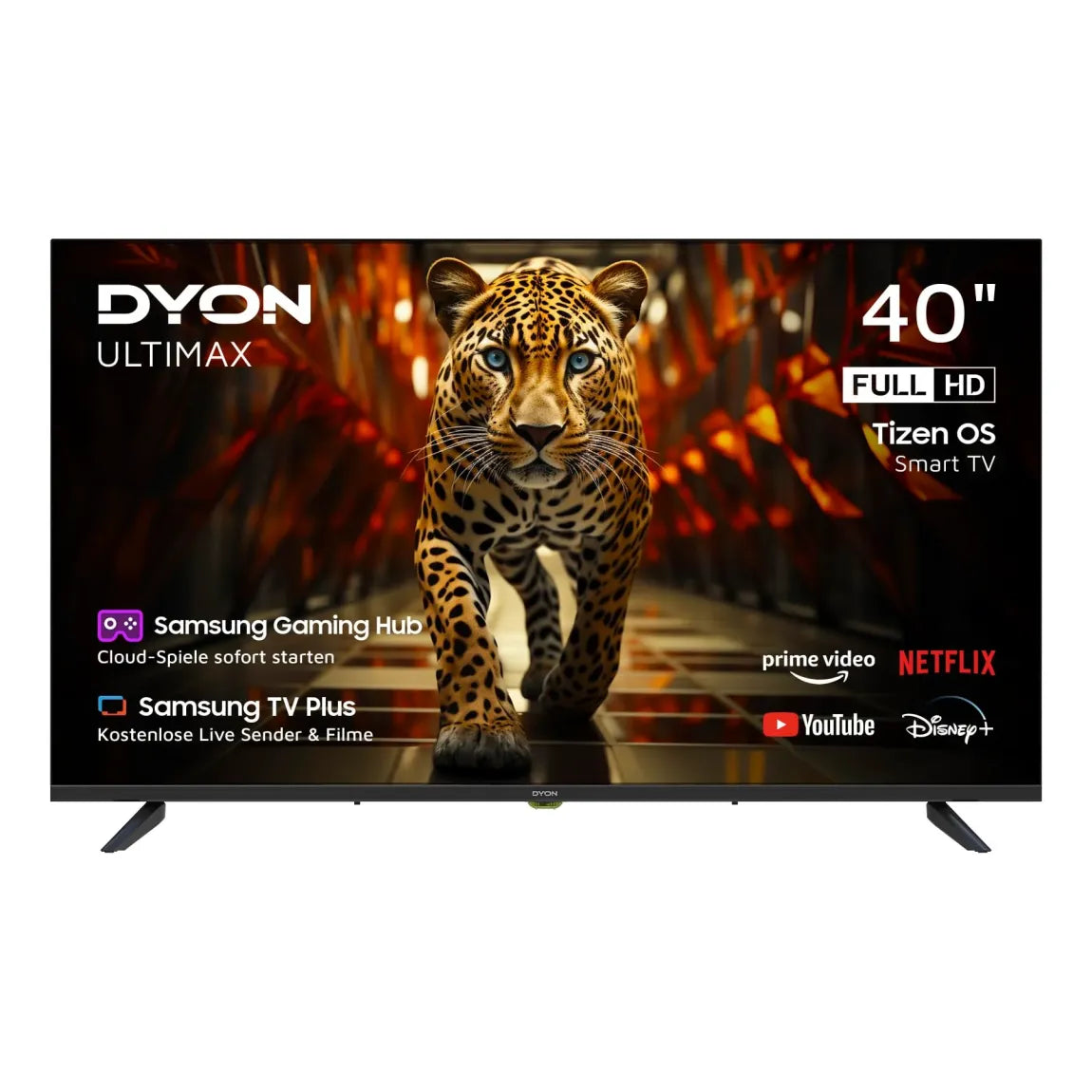 DYON ULTIMAX 40F-TI Smart TV 40″ Full HD con Tizen OS – Triple tuner DVB-C/S2/T2, Smart & Gaming Hub, Prime Video, Netflix, Disney+