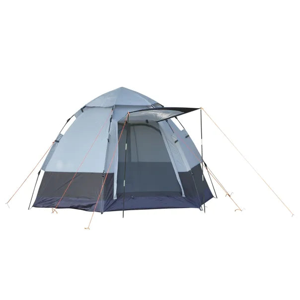 Outsunny Tenda da campeggio a cupola 3–4 persone – Grigio/nero