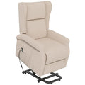 HOMCOM Poltrona relax alzapersona elettrica – Posizione liberamente regolabile, bianco crema