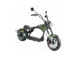Mangosteen M1P Chopper elettrico verde opaco – Motore brushless 2000 W, velocità massima 60 km/h