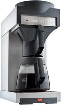 Melitta 20348 Macchina da caffè filtro con caraffa in vetro 1,8 L e piastra riscaldante – Inox/nero