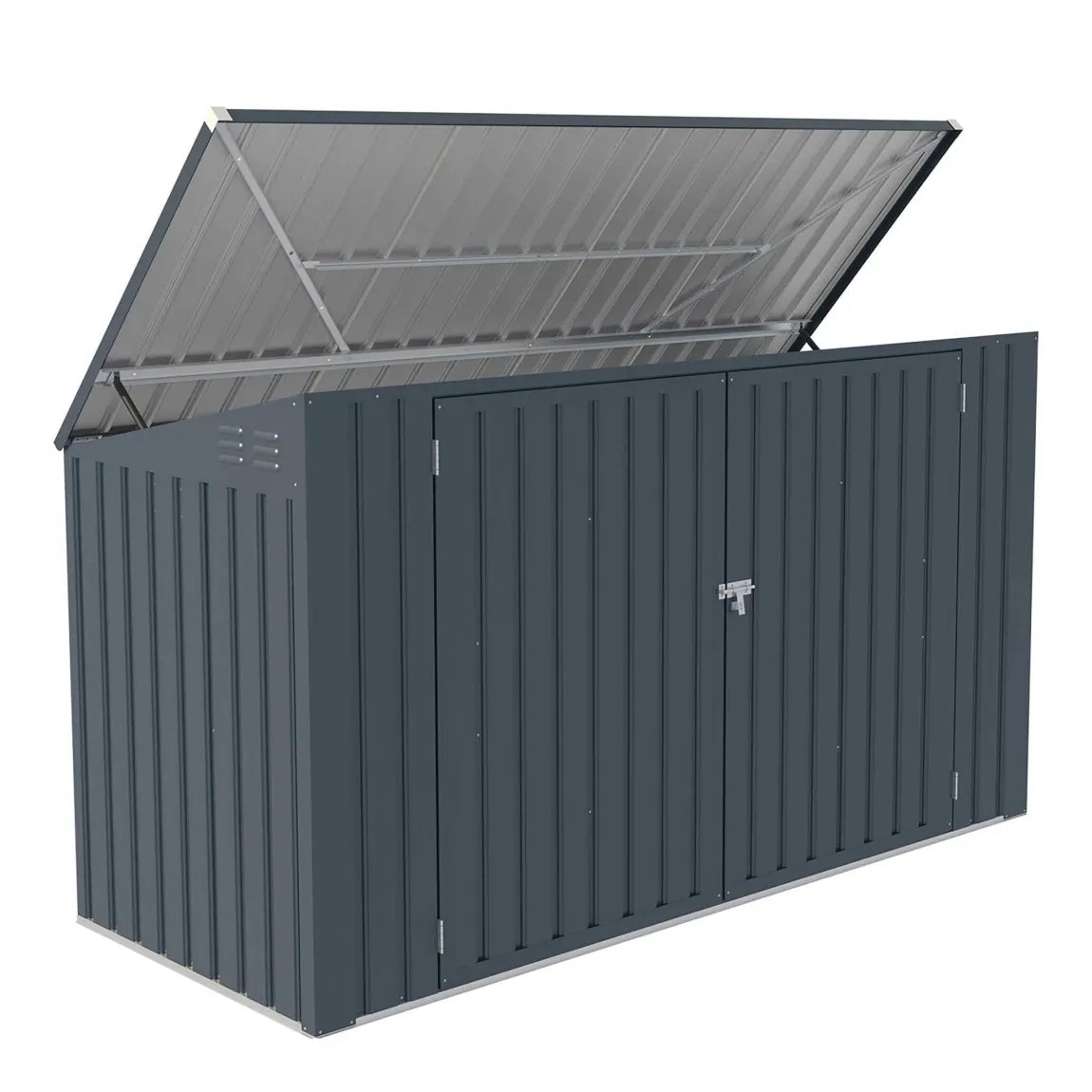 Fornorth Copri bidoni 237 × 101 × 131 cm – Grigio scuro