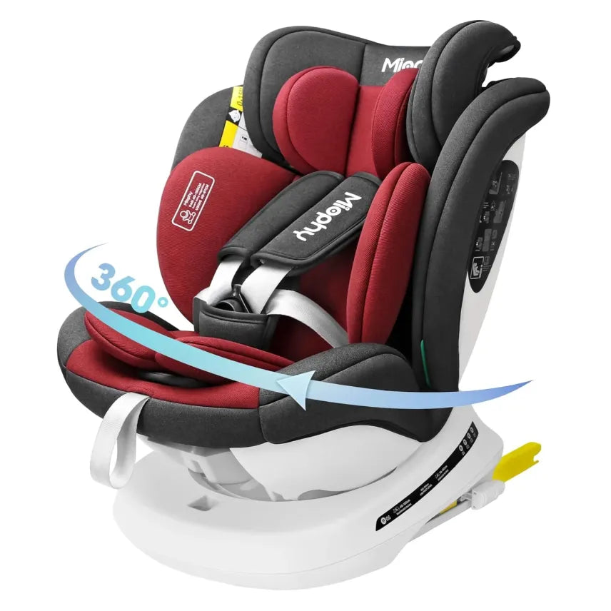 Miophy Seggiolino auto i-Size girevole 360° – Gruppo 0+/1/2/3, 0–12 anni, 40–150 cm, ISOFIX