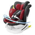 Miophy Seggiolino auto i-Size girevole 360° – Gruppo 0+/1/2/3, 0–12 anni, 40–150 cm, ISOFIX, colore i-Wine