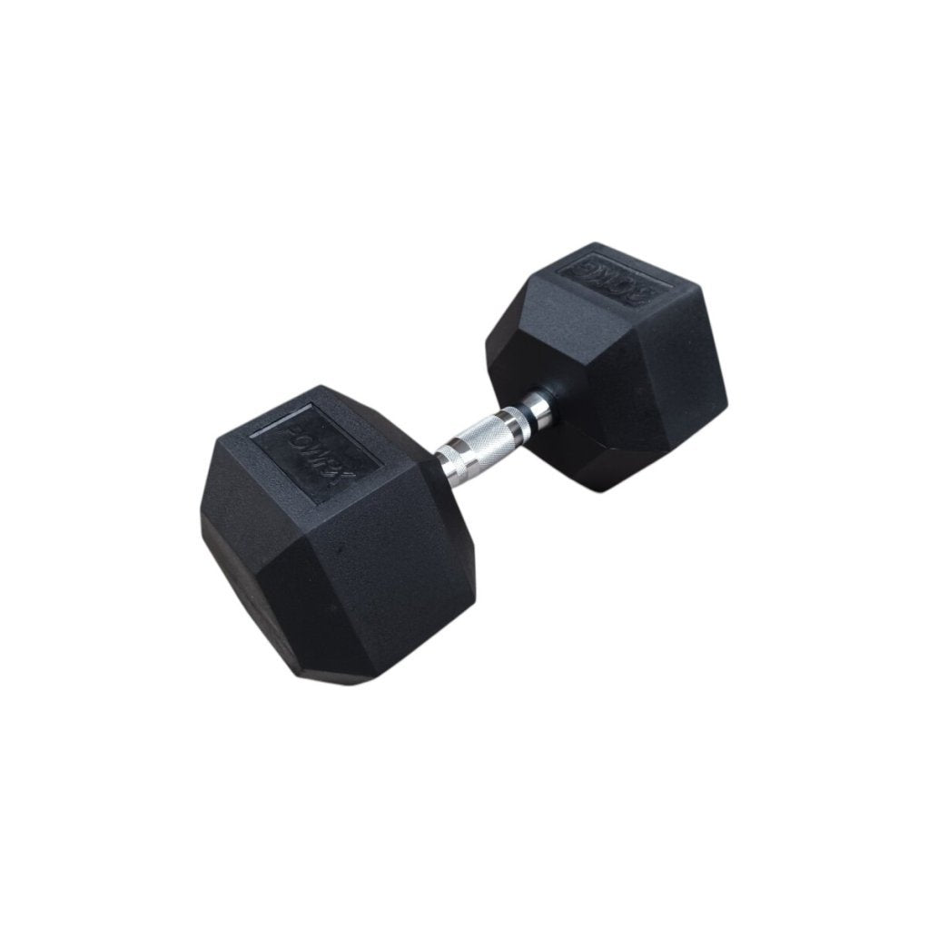 POWRX Manubrio esagonale gommato 30 kg – Articolo di seconda scelta, ottime condizioni