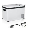 Frigorifero per auto a compressore Outsunny - Display LCD, protezione batteria, bianco
